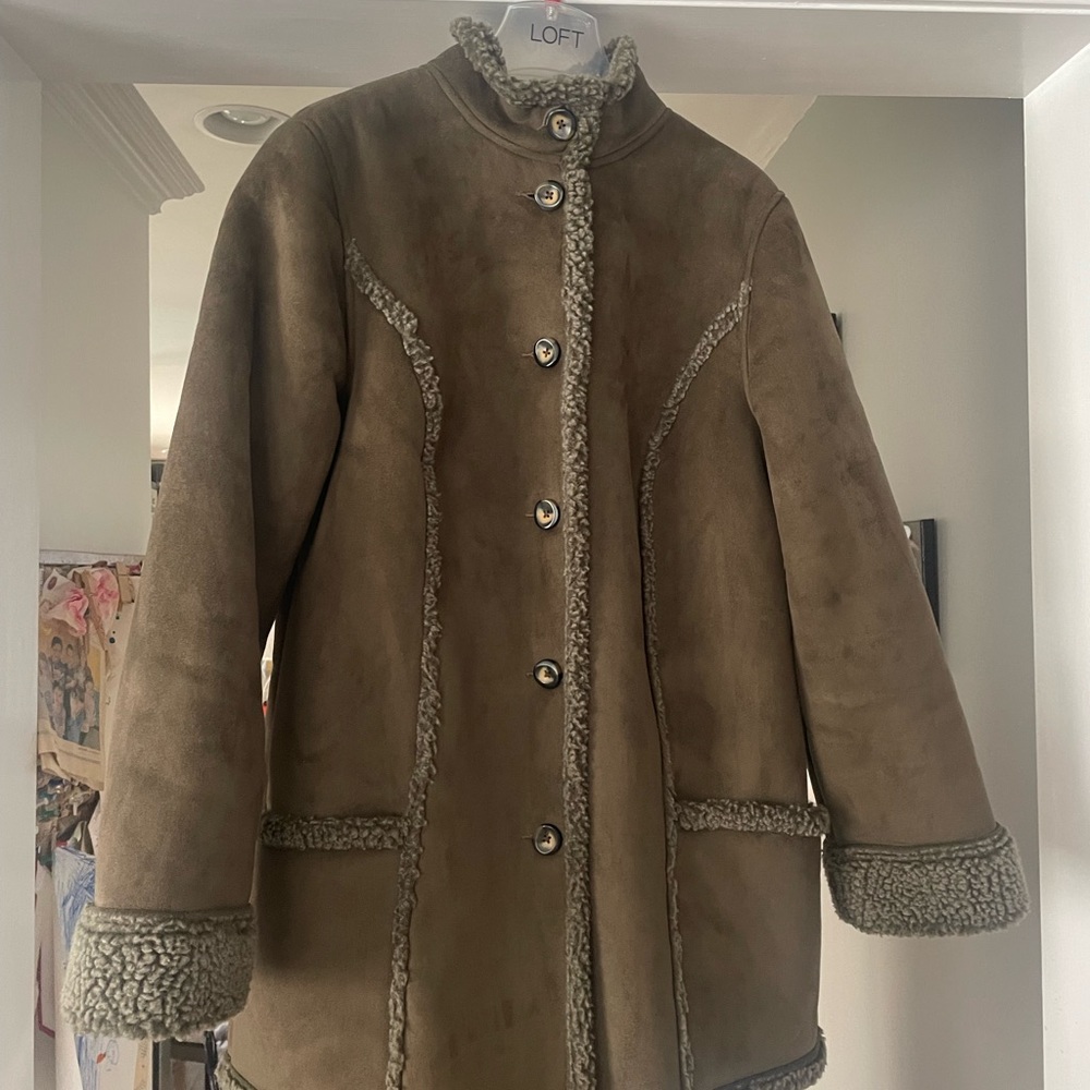 L.L.Bean faux shearling coat NWOT